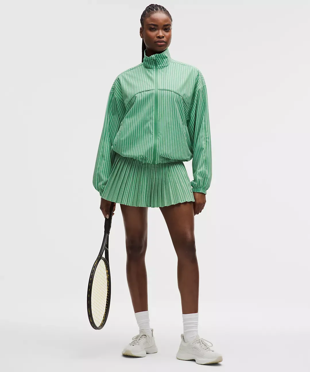 UV-Protective Oversized Tennis Jacket