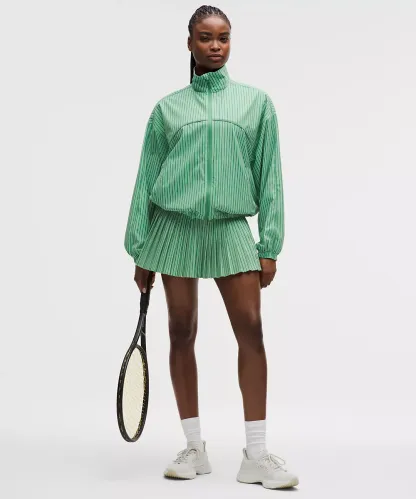UV-Protective Oversized Tennis Jacket
