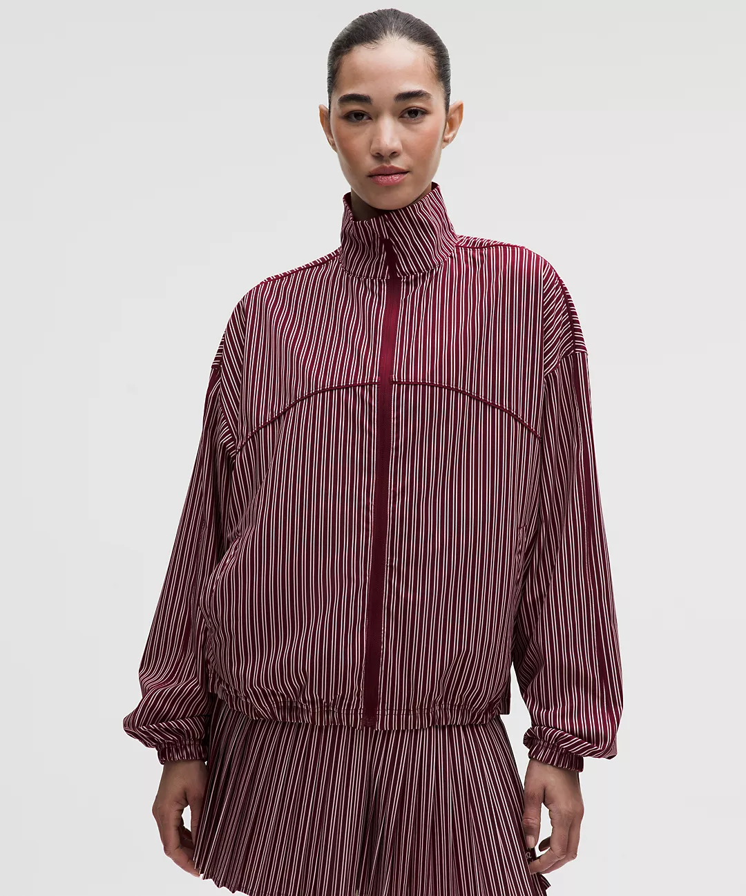 UV-Protective Oversized Tennis Jacket