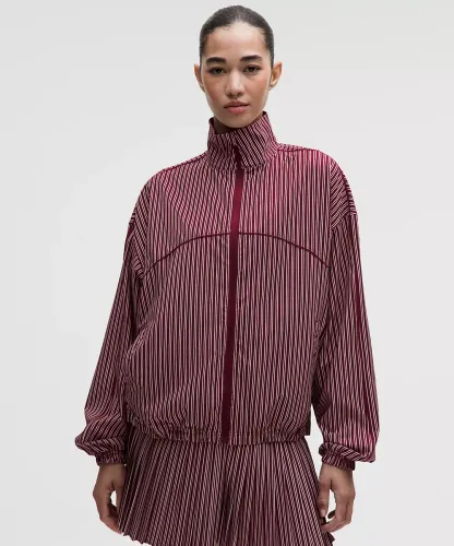 UV-Protective Oversized Tennis Jacket