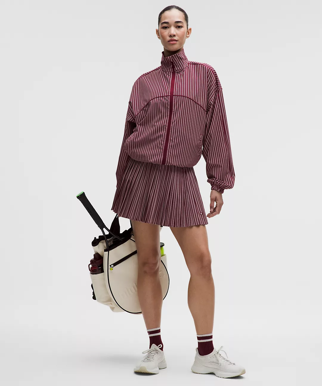 UV-Protective Oversized Tennis Jacket