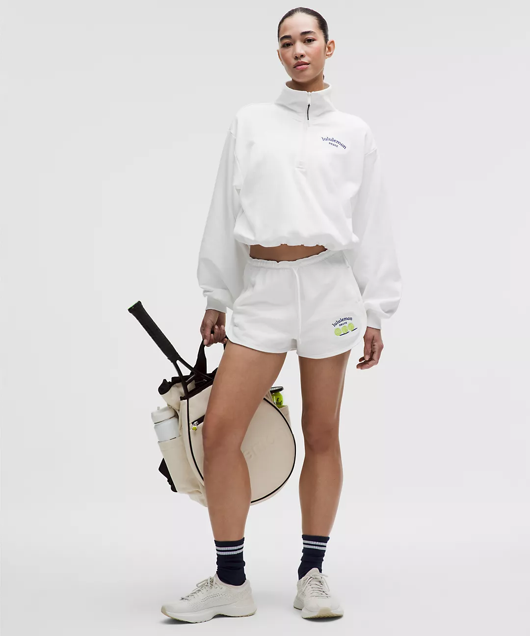 Cotton Terry Tennis Half Zip Deuce