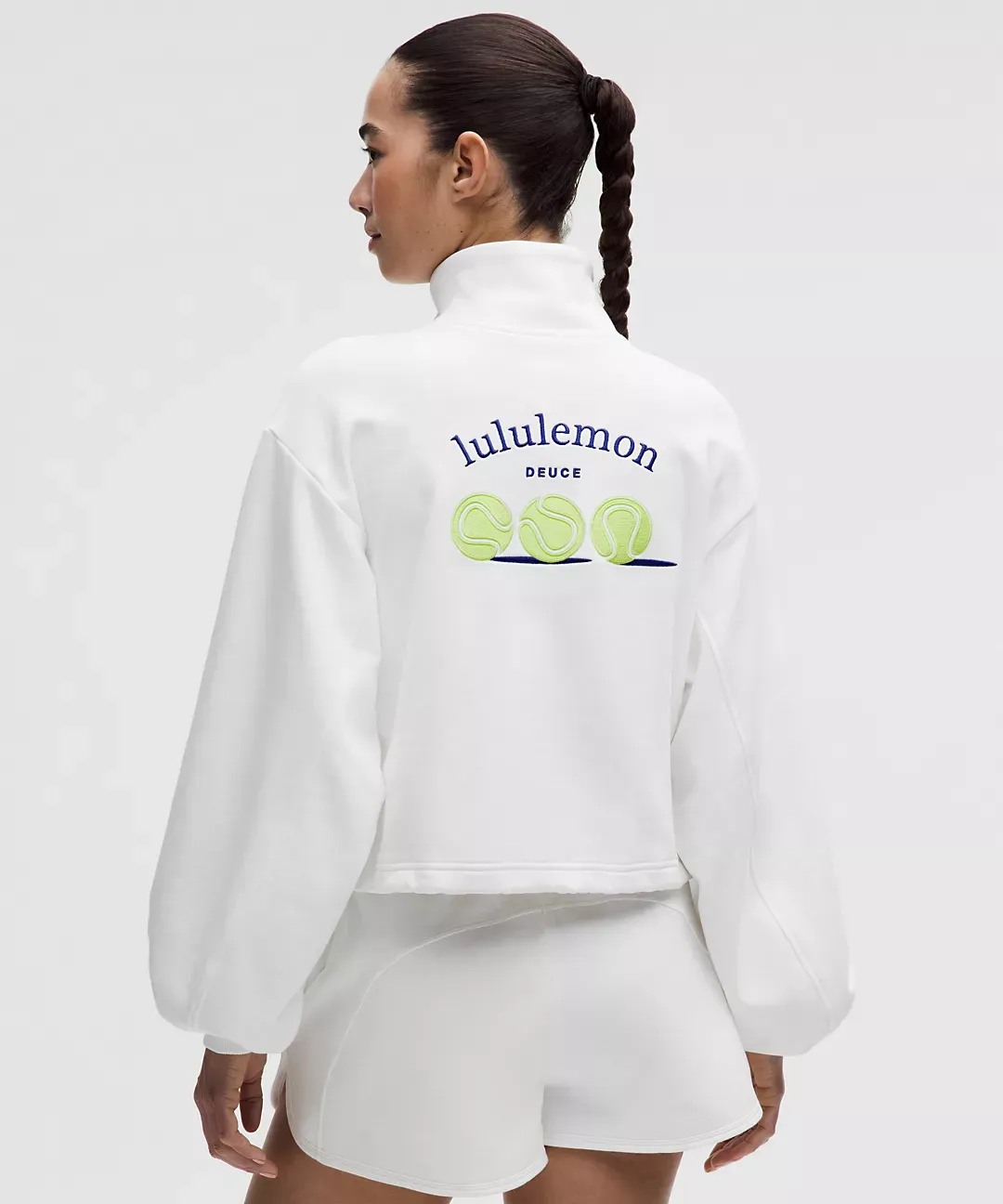 Cotton Terry Tennis Half Zip Deuce