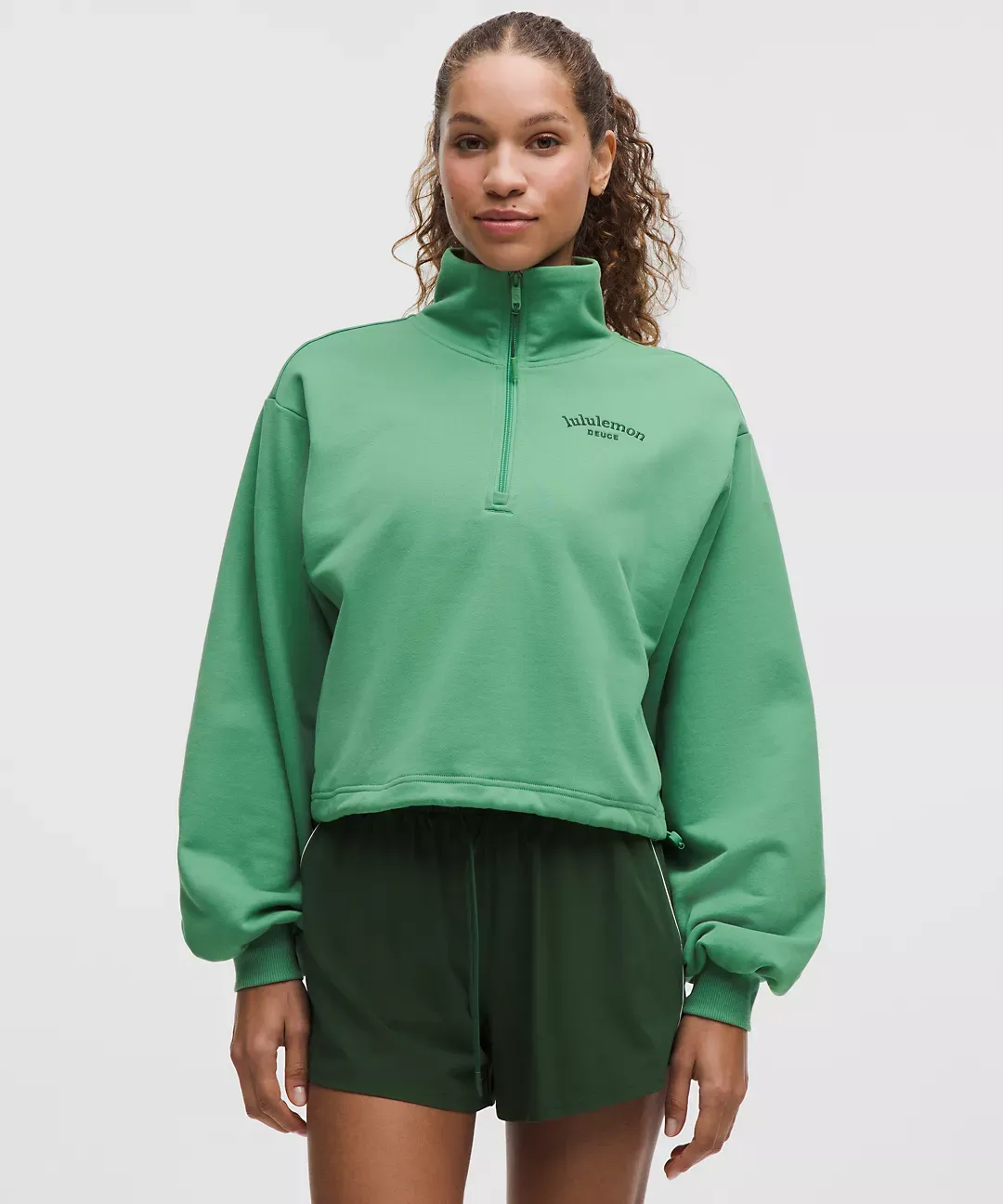 Cotton Terry Tennis Half Zip Deuce