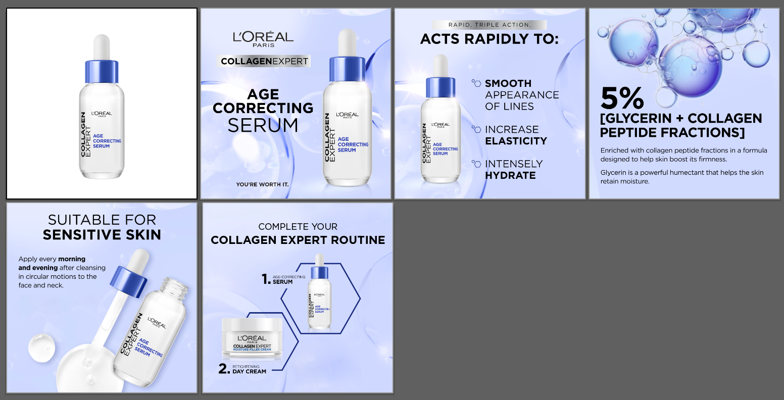 L'Orthtéal Paris Collagen Expert Age-Correcting Serum with Glycerin & Collagen Peptide Fractions