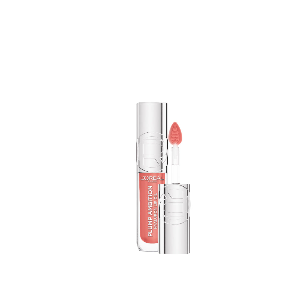 L'Orthtéal Paris Plump Ambition Hyaluron Lip Oil, 24HR Hydration and Volumizing Shine