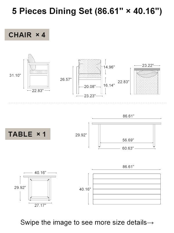 PURPLE LEAF Dining Set