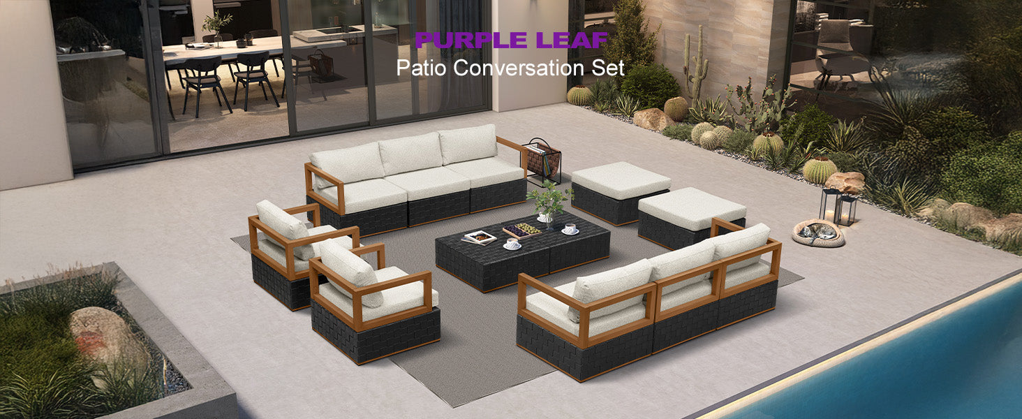 PURPLE LEAF Patio Conversation Set