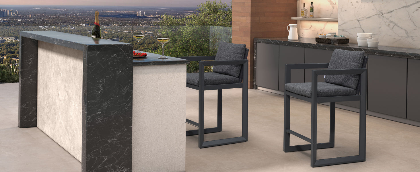 PURPLE LEAF Outdoor Bar Stools