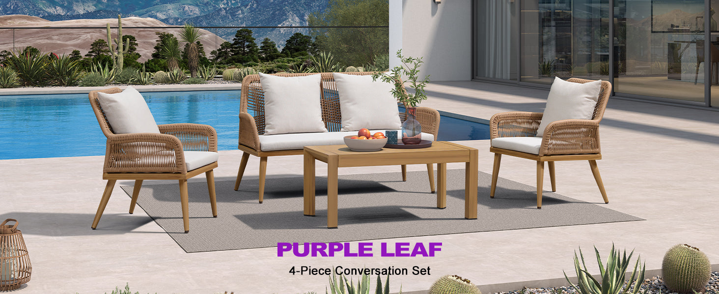 PURPLE LEAF Patio Conversation Set