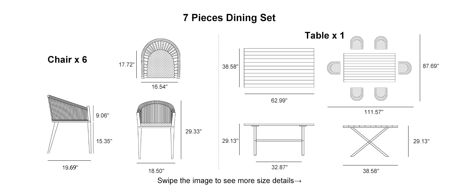 PURPLE LEAF Dining Set
