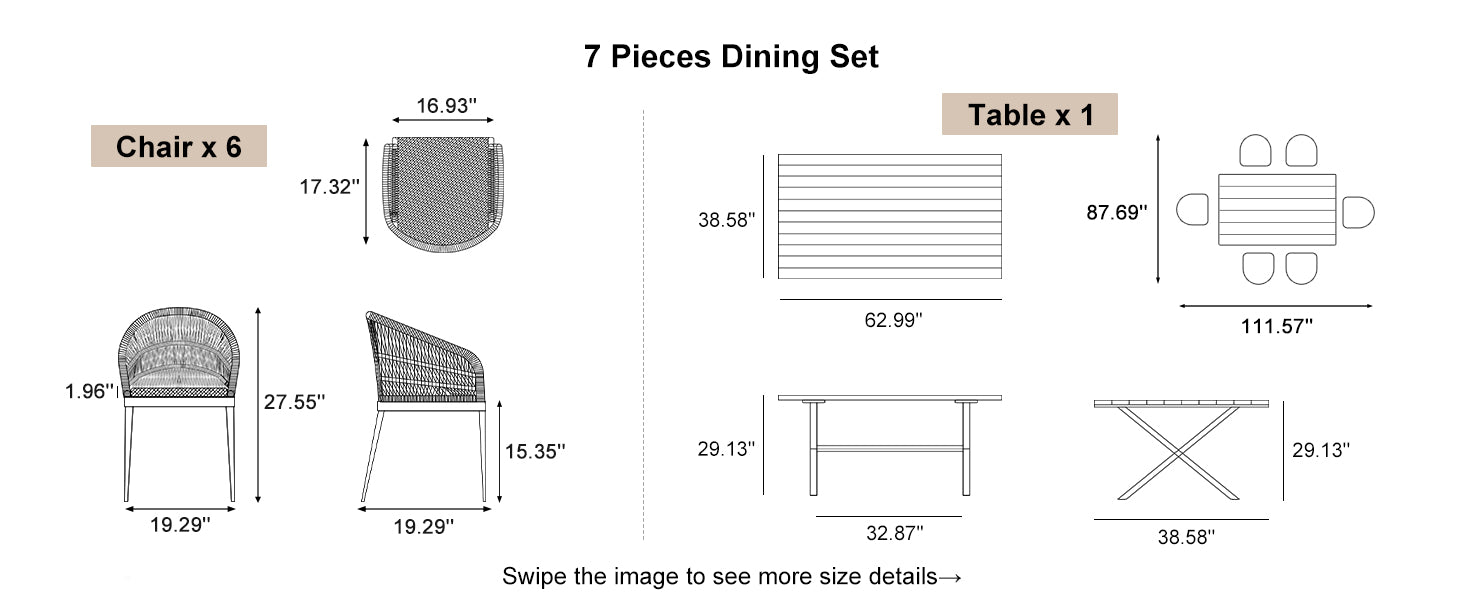 PURPLE LEAF Dining Set