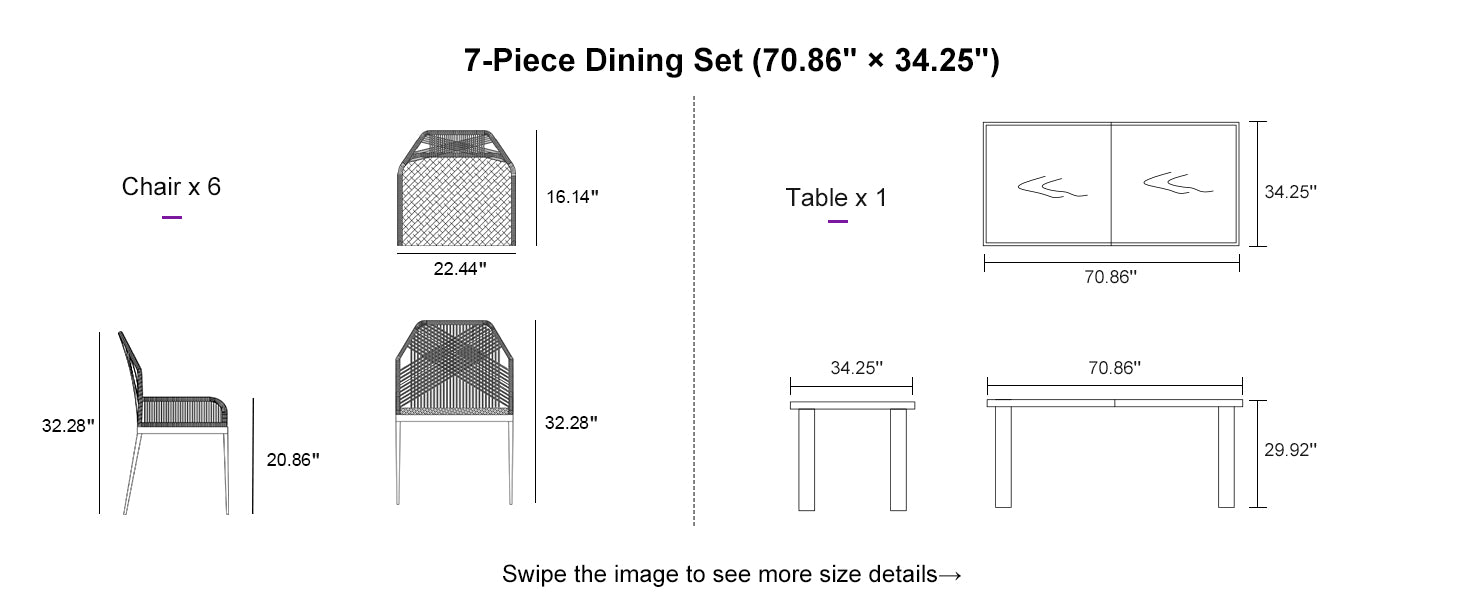 PURPLE LEAF Dining Set