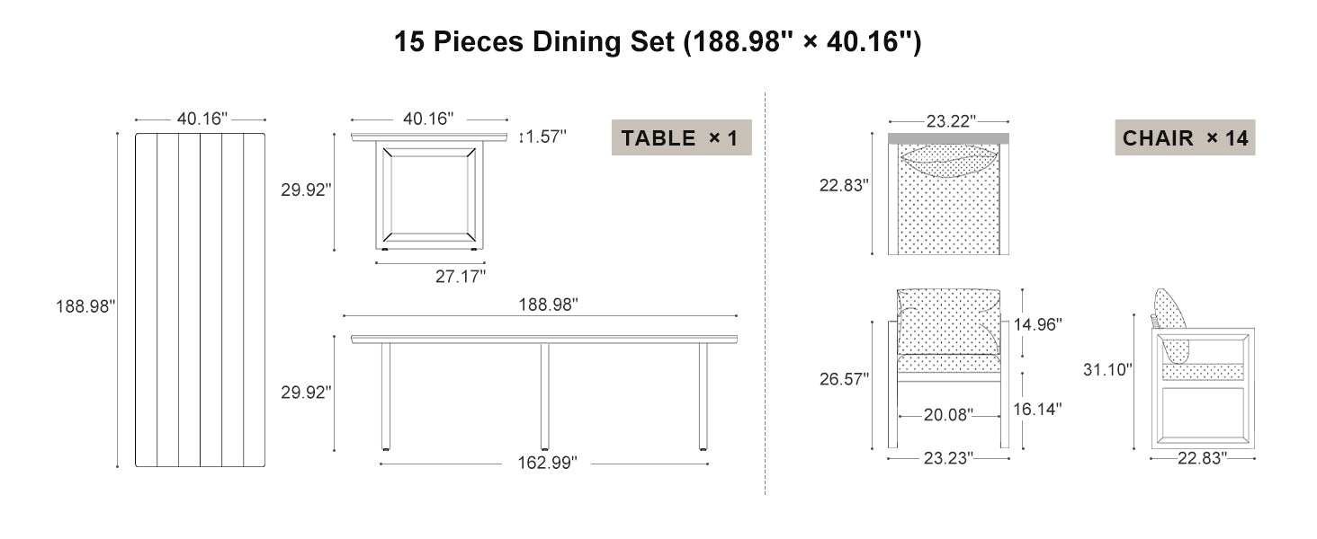 PURPLE LEAF Dining Set