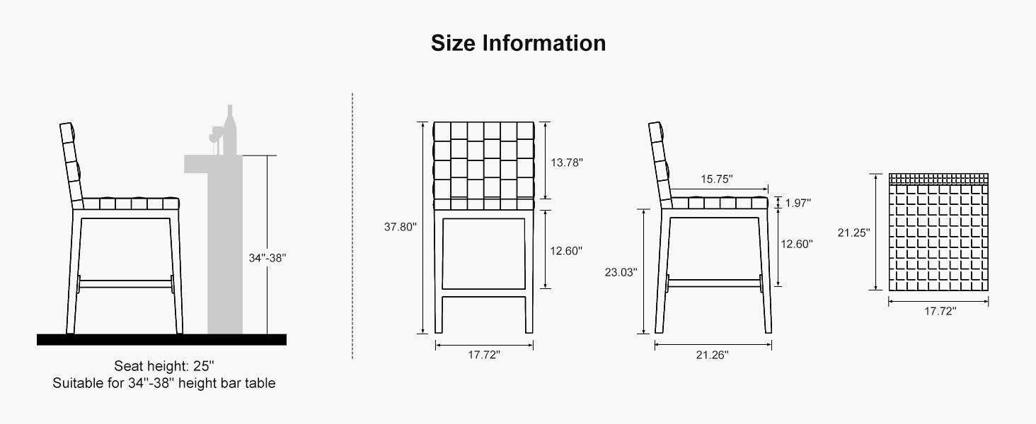 PURPLE LEAF Outdoor Bar Stools