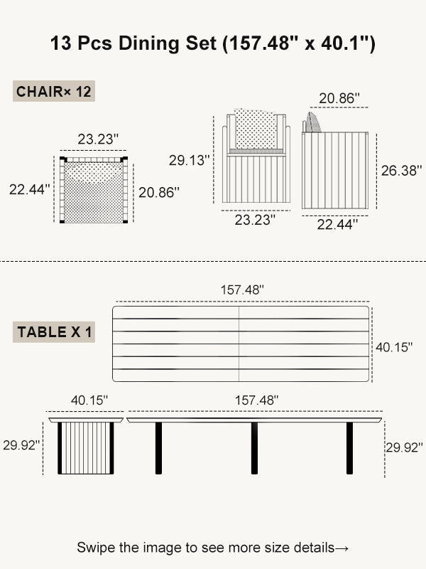 PURPLE LEAF Dining Set