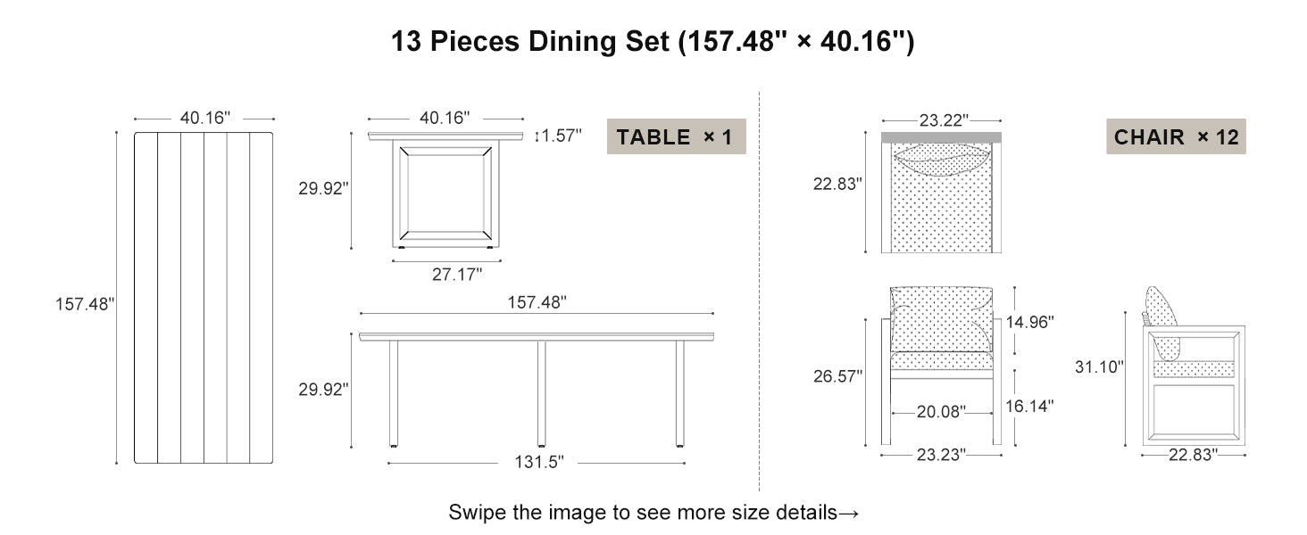 PURPLE LEAF Dining Set
