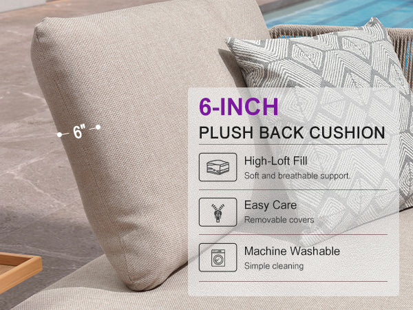 6-Inch Plush Cushions