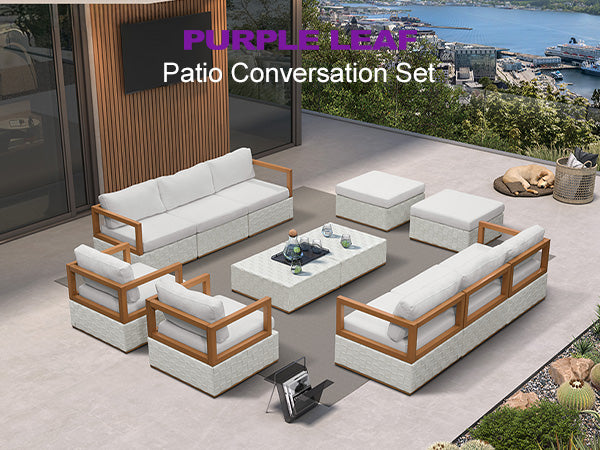 PURPLE LEAF Patio Conversation Set