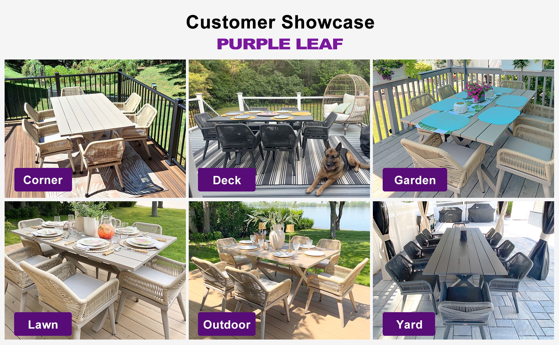 PURPLE LEAF Dining Set