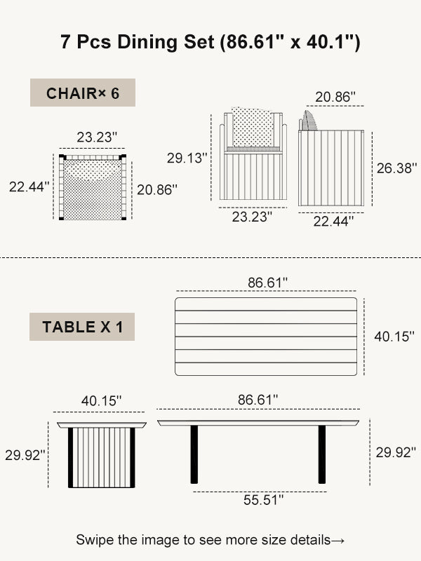 PURPLE LEAF Dining Set