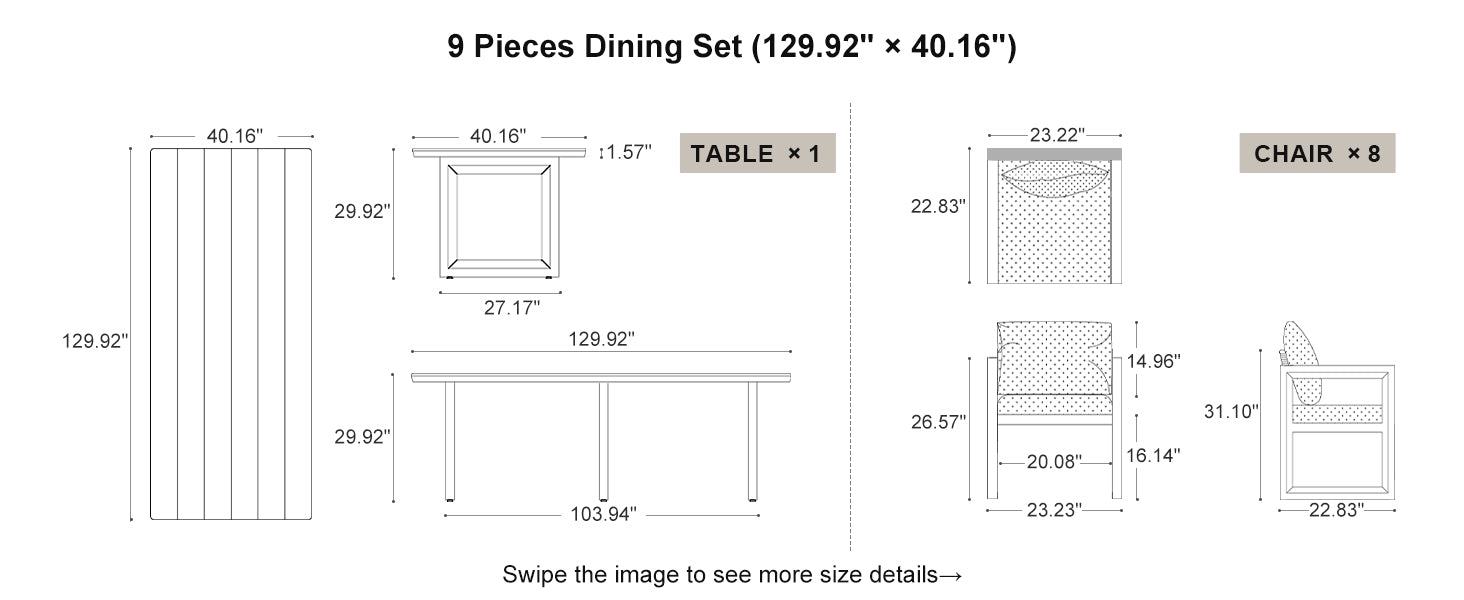 PURPLE LEAF Dining Set