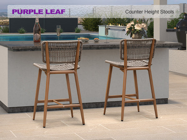 PURPLE LEAF Outdoor Bar Stools