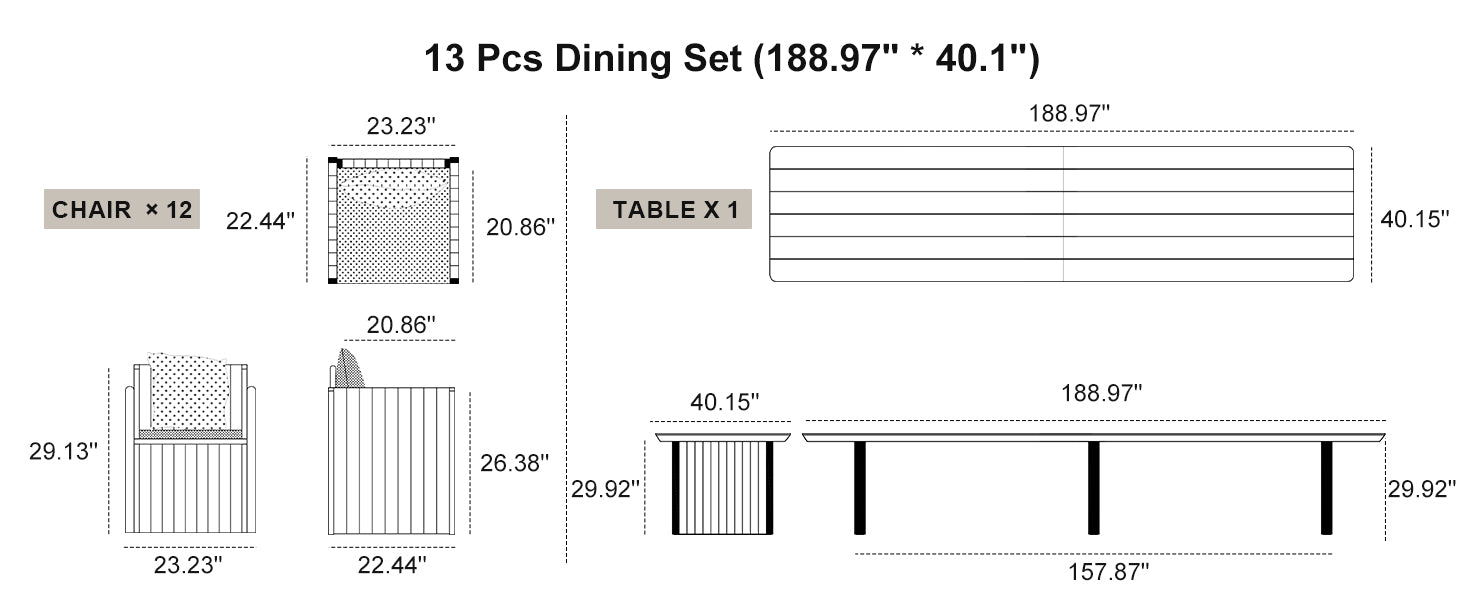 PURPLE LEAF Dining Set