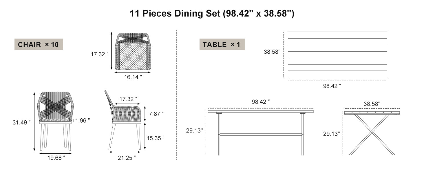 PURPLE LEAF Dining Set