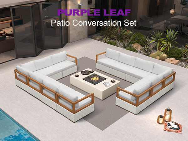 PURPLE LEAF Patio Conversation Set