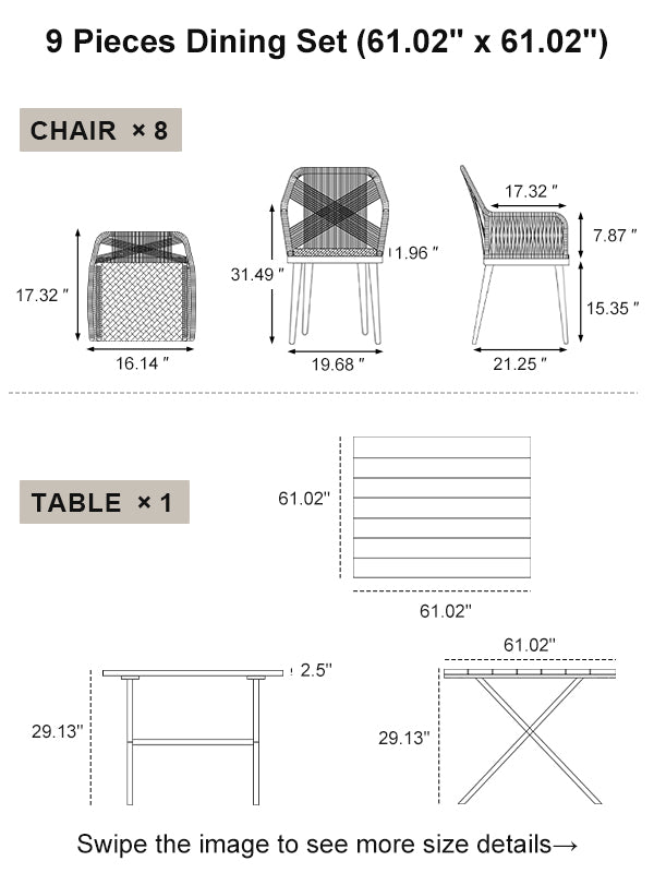 PURPLE LEAF Dining Set