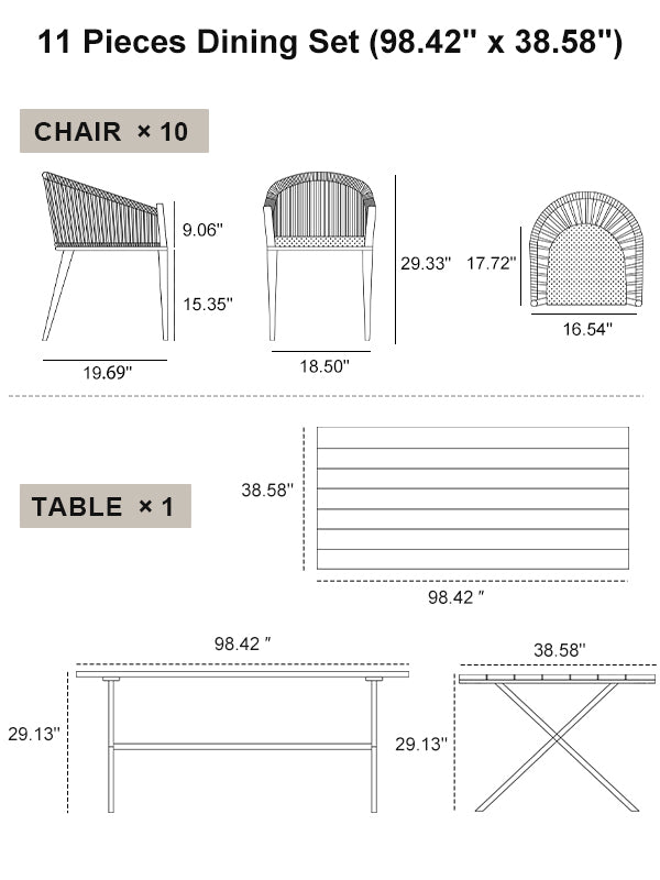 PURPLE LEAF Dining Set