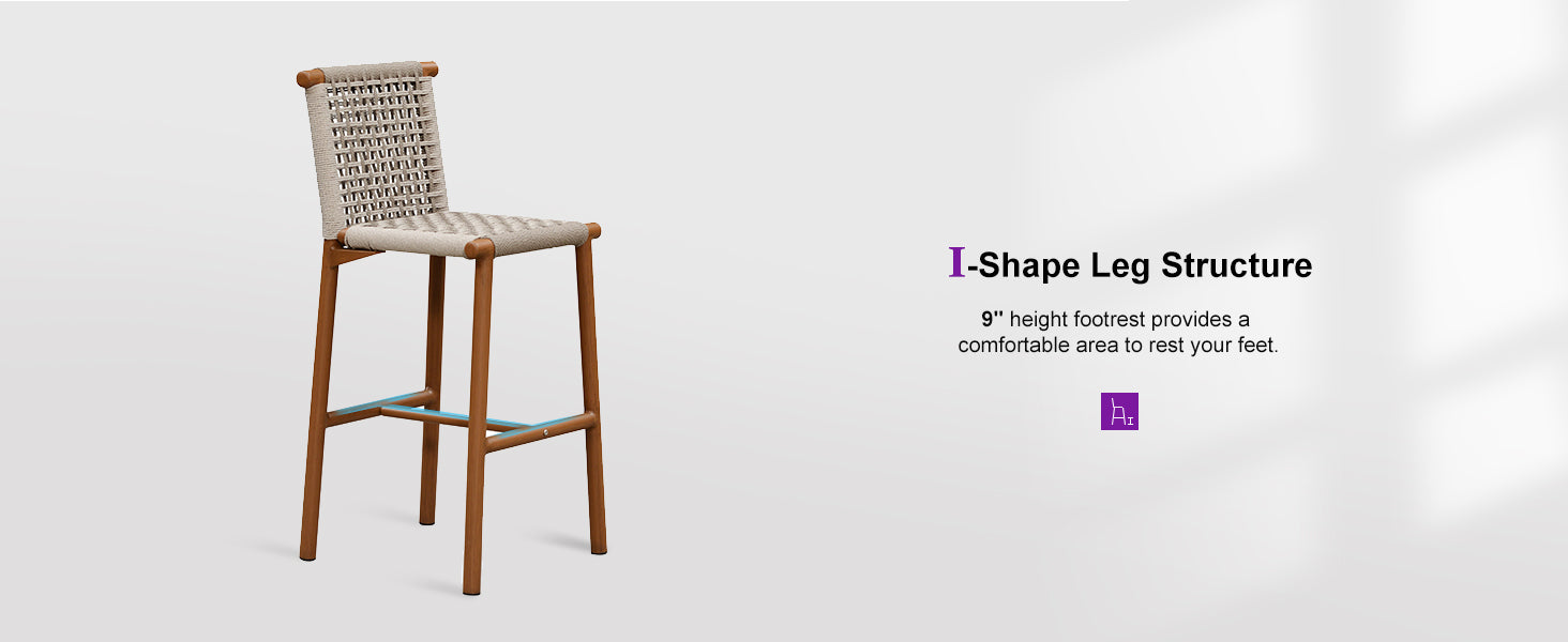 PURPLE LEAF Outdoor Bar Stools