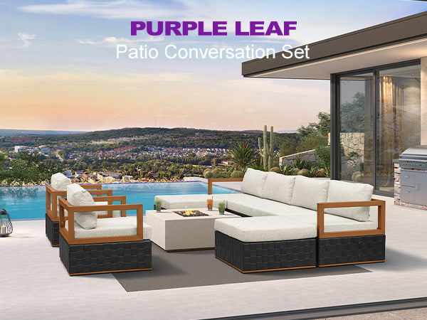 PURPLE LEAF Patio Conversation Set