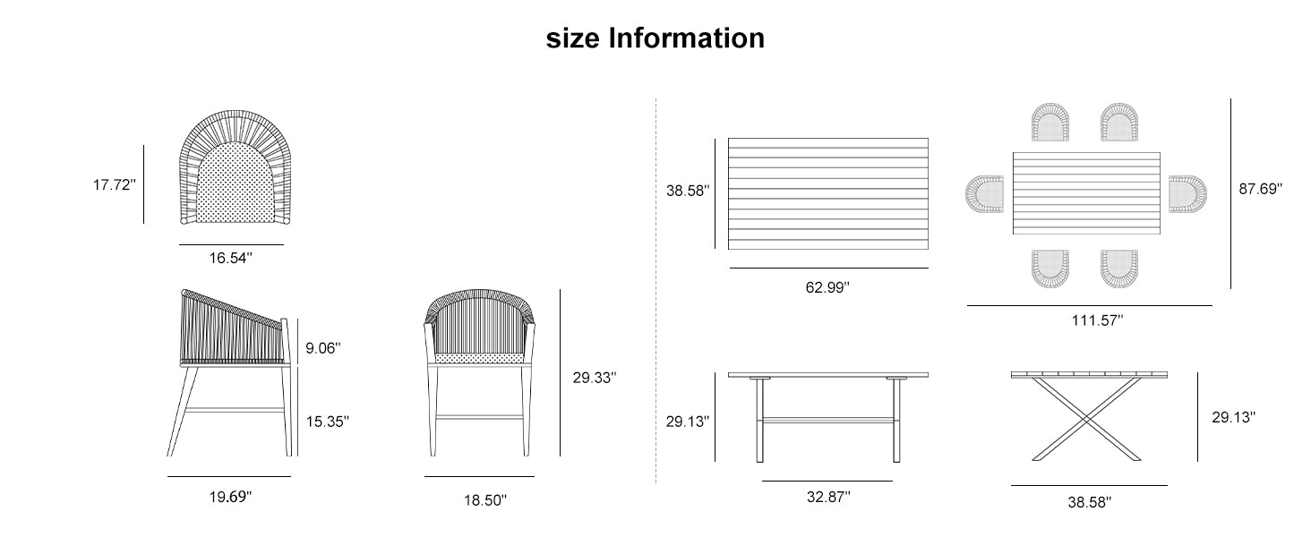 PURPLE LEAF Dining Set