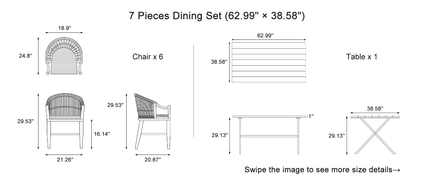 PURPLE LEAF Dining Set