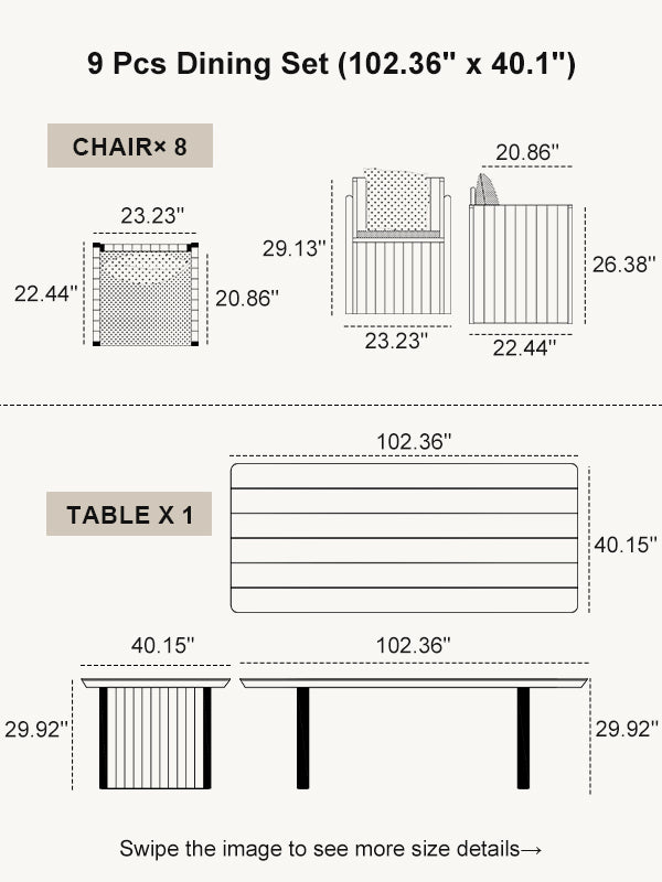 PURPLE LEAF Dining Set
