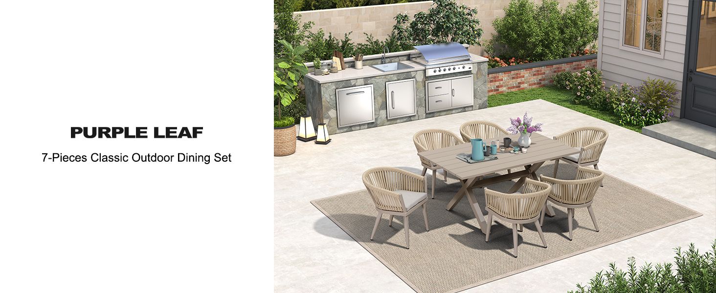 PURPLE LEAF Dining Set