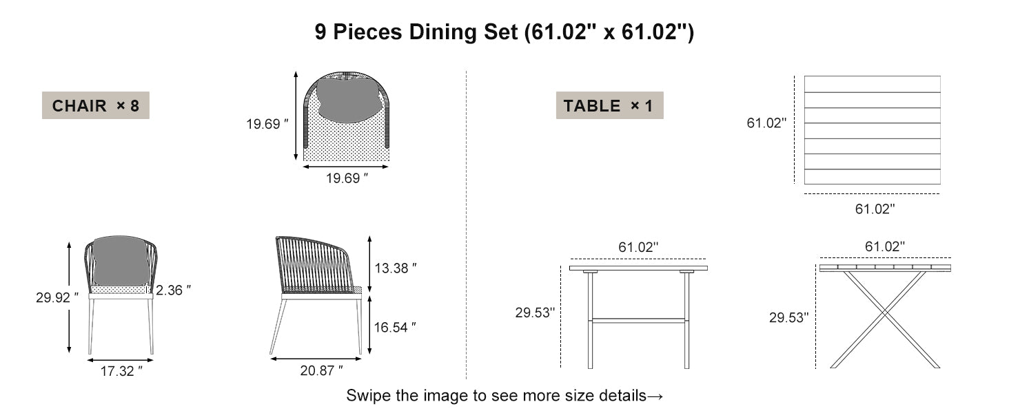 PURPLE LEAF Dining Set