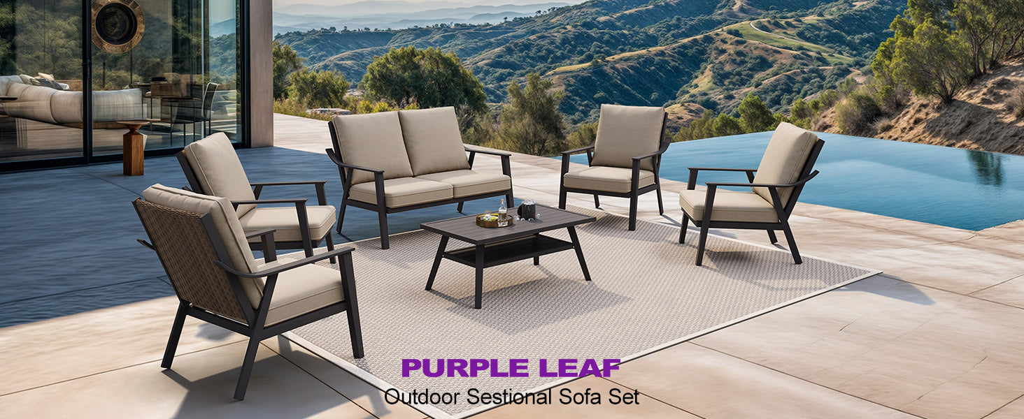 PURPLE LEAF Patio Conversation Set