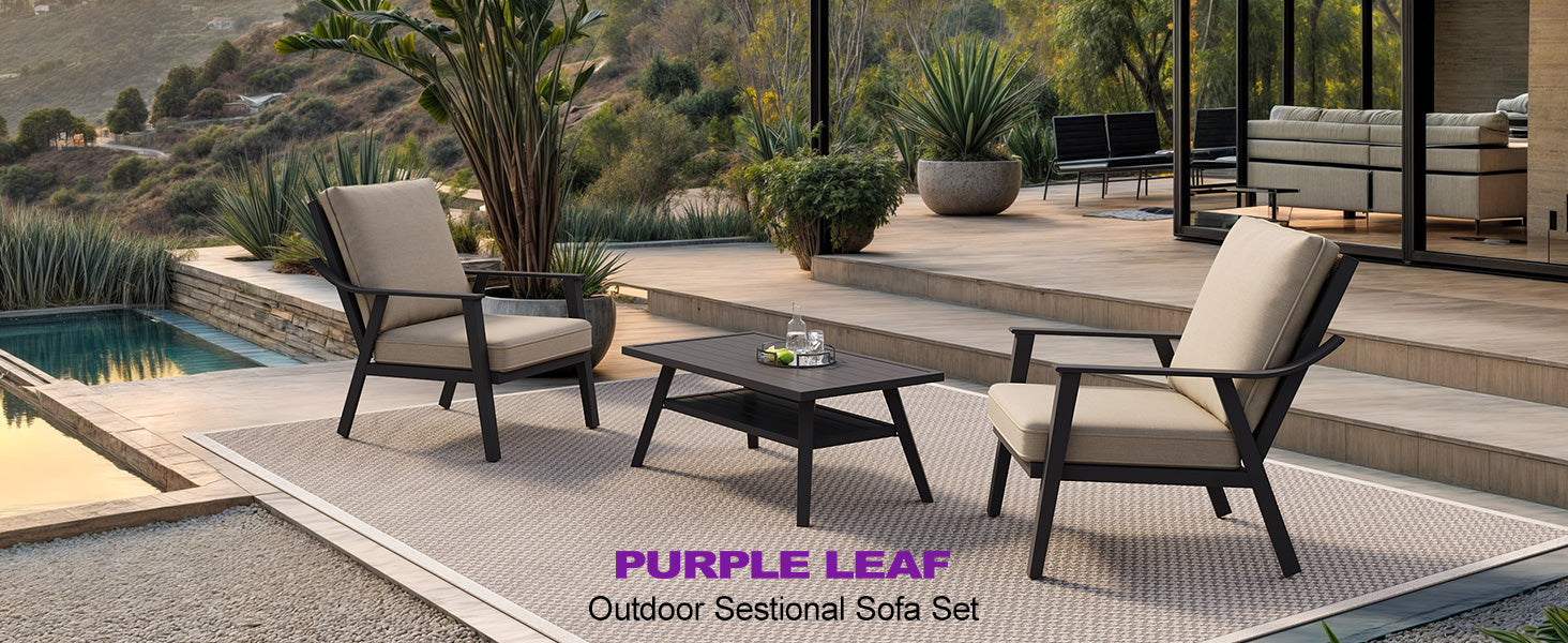 PURPLE LEAF Patio Conversation Set