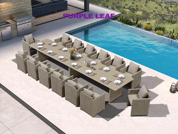 Purple leaf patio dining set