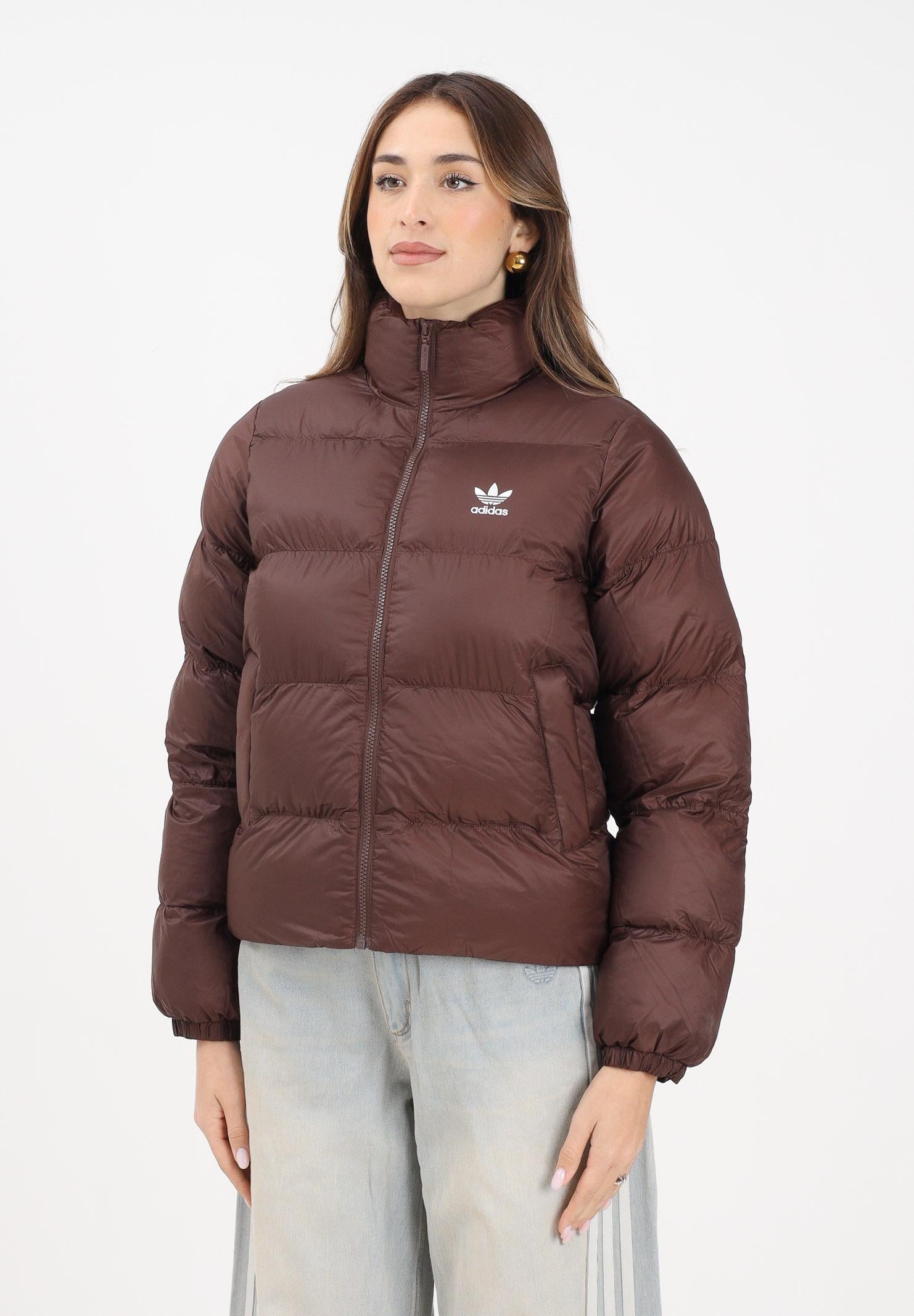 Women's adithtdas Piumino adicolor Short marrone da donna