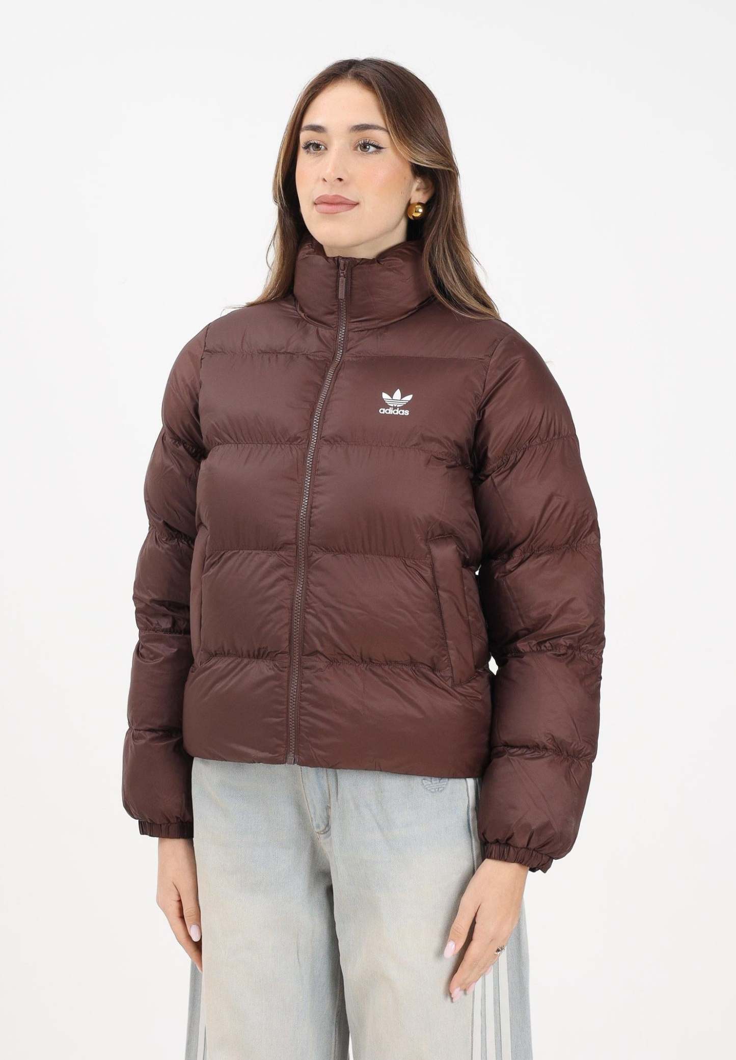 Women's adithtdas Piumino adicolor Short marrone da donna