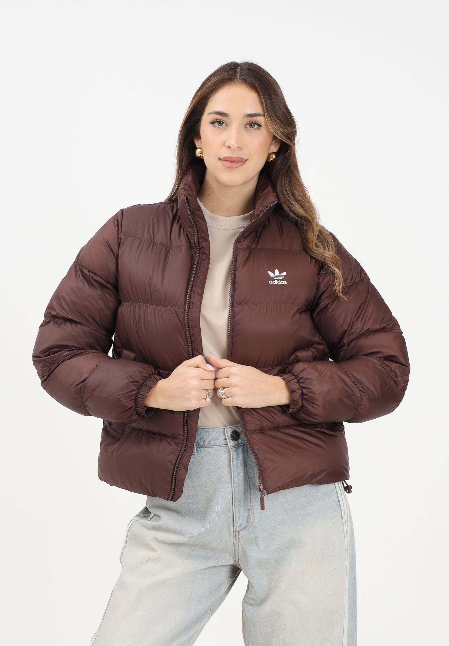 Women's adithtdas Piumino adicolor Short marrone da donna