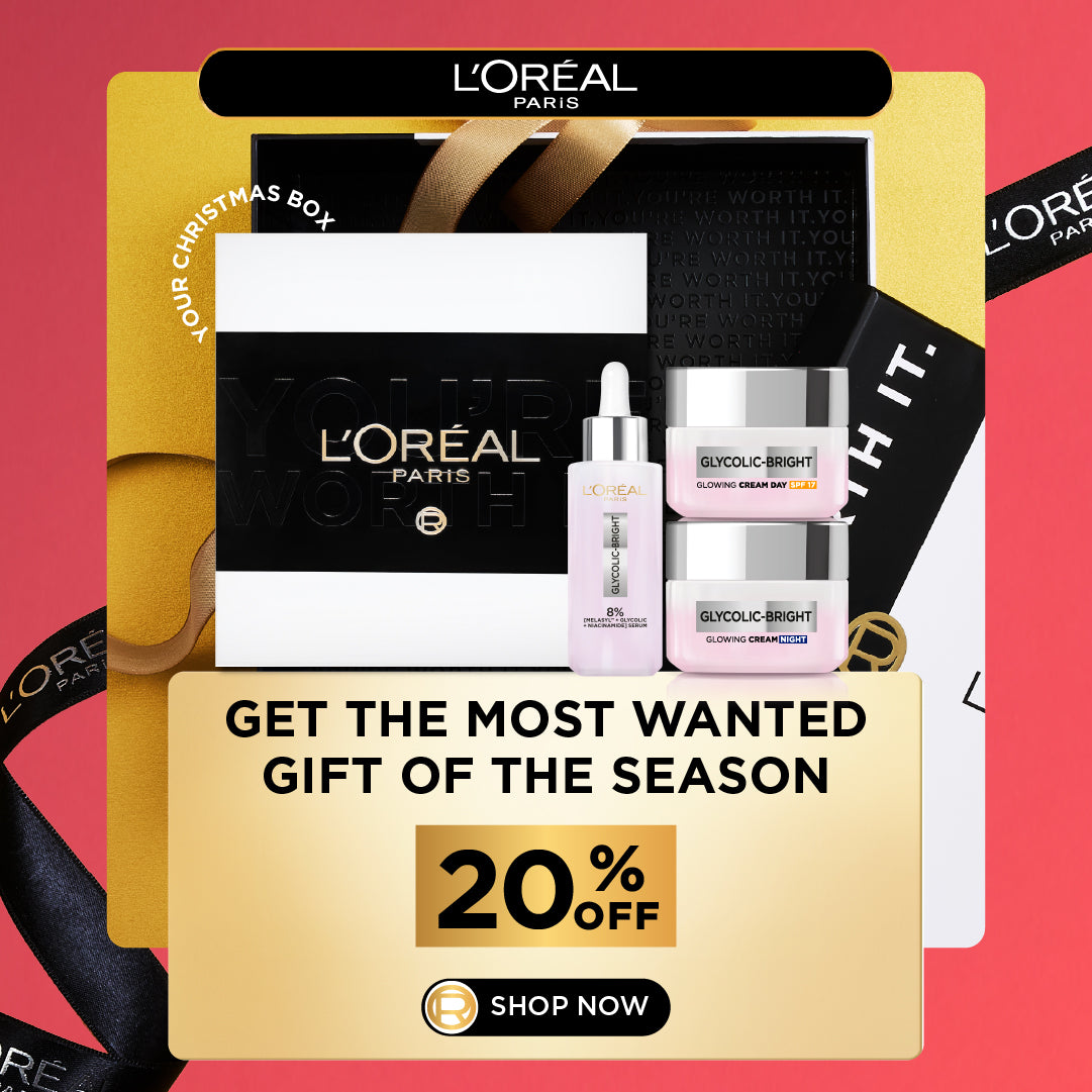 L'Orthtéal Paris Glycolic Bright Serum & Glycolic Bright Day Cream & Glycolic Bright Night Cream Trio