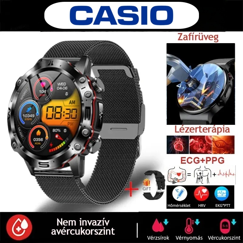 CASIO 2025-ös mérföldköve: az első okosóra, amely képes „olvasni” a tested. Non-invazív vércukorszint-mérés, EKG-elemzés és teljes vízállóság – az egészséged egy helyen