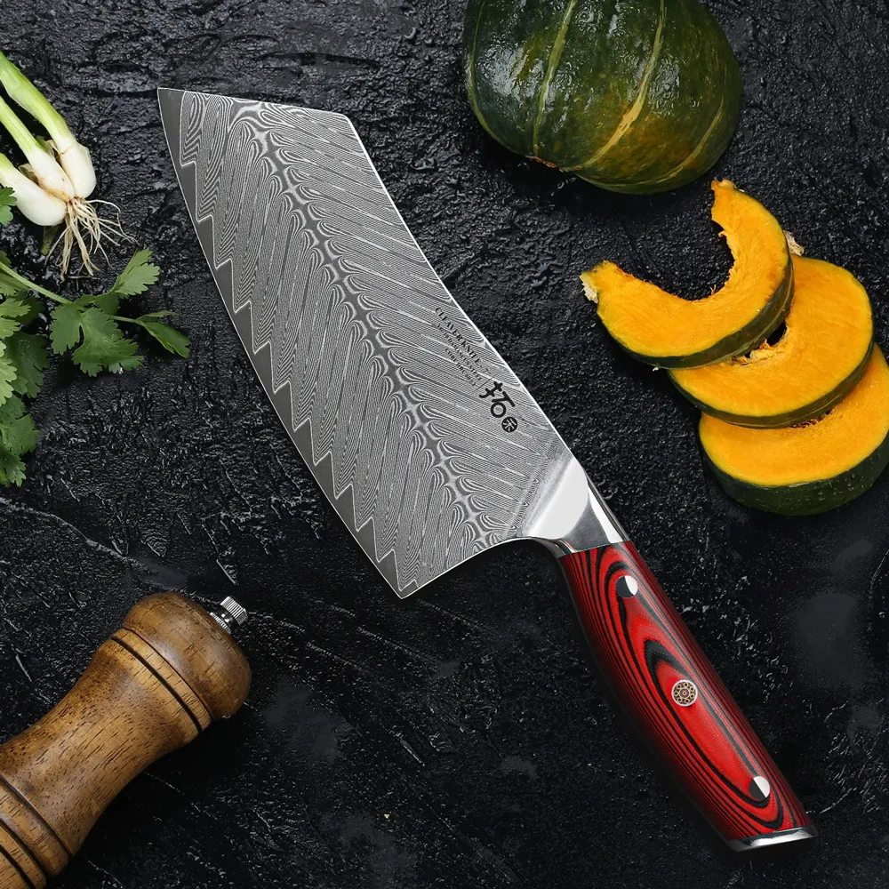 TURWHO Japán 67 rétegű damaszkuszi acél VG10 mag konyhakés Professzionális szakácskés Éles szakácskés Utility Szeletelő kés Marhakés Santoku kés Kenyérkés Szakács kés G10 nyéllel