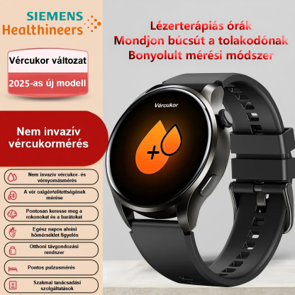 Siemens nagy pontosságú, nem invazív vércukormérő lézerterápiás óra