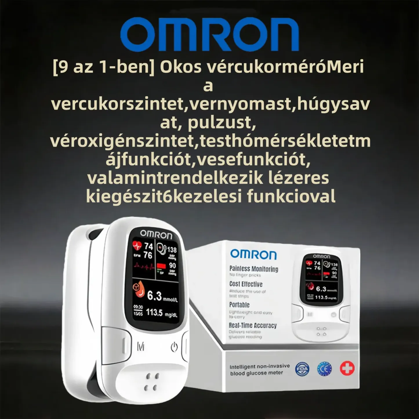 🔥Omron™ bemutatja az újonnan piacra dobott non-invazív okos vércukormérőt 🔥Készült az USA-ban🔥